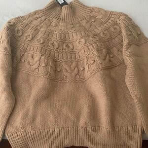 NWT- Banana Republic Tan Cowl Neck Sweater